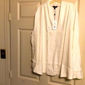 Cambria long sleeve top in white